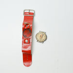 Spiro Agnew Watch Face + Red Leather Band