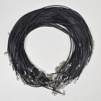 Black Braided Cord Necklace Bundle