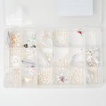 Freshwater Pearl + Assorted Beads in Plastic Compartment Case