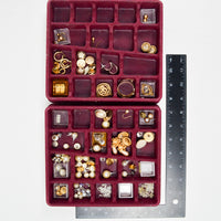Costume Jewelry Gold + Pearl Earring Bundle in Organizing Tray