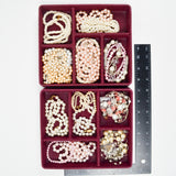 Costume Jewelry Pearl Jewelry Bundle in Organizing Tray