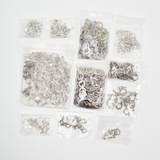 Pewter Silver Tone Bar-and-Ring Toggle Clasps