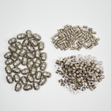 Cylindrical + Barrel Pewter Bead Bundle