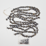 Brown, Black + Silver Stone Bead Strands