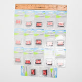 Red + Silver Timeless Essentials Rectangular Watch Faces - Set of 17