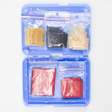 Red, Gold, White + Black Long Bugle Bead Bundle