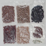 Brown + Black Round Glass Bead Bundle