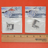 Dream Keeper Silver Medium Corner Findings - 2 Sets
