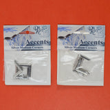 Dream Keeper Silver Medium Corner Findings - 2 Sets