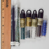 Assorted Green + Blue Seed Beads