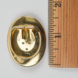 Orange + White Cameo Brooch Clip