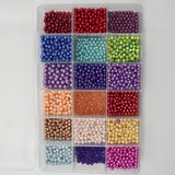 Metallic Rainbow Round Beads in Organizing Case