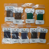 Green + Brown Silamide Waxed Nylon Beading Thread - 9 Spools