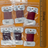 Red + Pink Silamide Waxed Nylon Beading Thread - 6 Spools