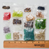 Assorted Cube + Rectangular Glass Beads