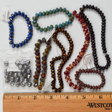 Faceted Doughnut Stone + Crystal Bead Bundle