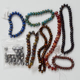 Faceted Doughnut Stone + Crystal Bead Bundle