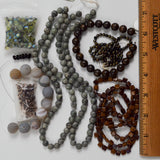 Brown + Gray Stone Bead Bundle