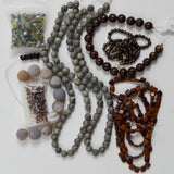 Brown + Gray Stone Bead Bundle