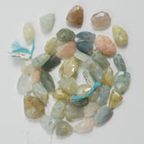 Light Green Morganite Nugget Beads - 2 Strands