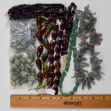 Green + Brown Kyanite + Assorted Crystal & Stone Beads