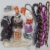 Black, Brown + Purple Dyed Pearl Beads