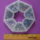 Purple + Gray Stone Beads in Organizing Case