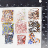 Brown, Blue + Pink Assorted Bead Bundle