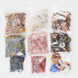 Brown, Blue + Pink Assorted Bead Bundle