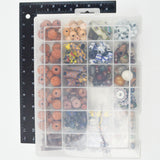 Clay, Glass, Ceramic + Carved Wooden Beads in Organizing Case