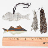 Beaded Metal Tassels + Metal Fish Bundle