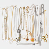 Silver + Gold Metal Pendant Necklace Bundle
