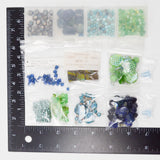 Blue + Green Glass & Stone Bead Bundle