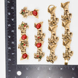 Gold Tone Oak Leaf Broken Jewelry Fragments
