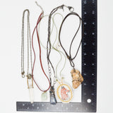 Stone, Crystal + Embroidered Pendant Necklace Bundle