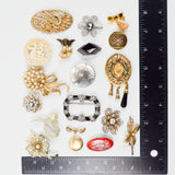 Gold + Beaded Brooch & Ornament Bundle