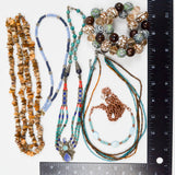 Brown + Blue Beaded Jewelry Bundle