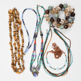 Brown + Blue Beaded Jewelry Bundle