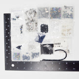Black, Clear + Metallic Beads + Findings