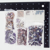 Purple Iridescent Glass + Stone Bead Bundle