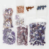 Purple Iridescent Glass + Stone Bead Bundle