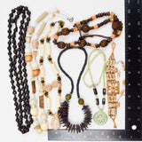 Wooden + Carved Beaded Jewelry Bundle