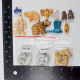 Glass, Painted + Carved Animal Bead and Charm Bundle