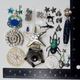 Silver, Blue + Green Oceanic Charm Bundle