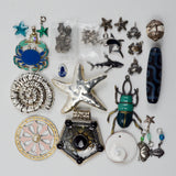 Silver, Blue + Green Oceanic Charm Bundle