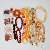 Orange + Yellow Stone + Crystal Bead Bundle