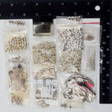 Silver-Plated Beads, Liquid Silver Twist Beads + Assorted Jewelry Finding Bundle