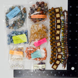 Blue + Orange Glass & Stone Bead Bundle