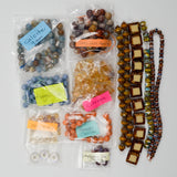 Blue + Orange Glass & Stone Bead Bundle