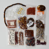 Brown + White Crystal + Glass Bead Bundle